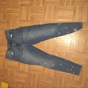 Acid Drip High Waisted Capri Jeans